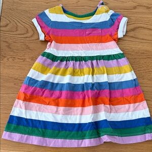 Mini Boden Rainbow Striped Casual Dress